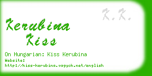 kerubina kiss business card